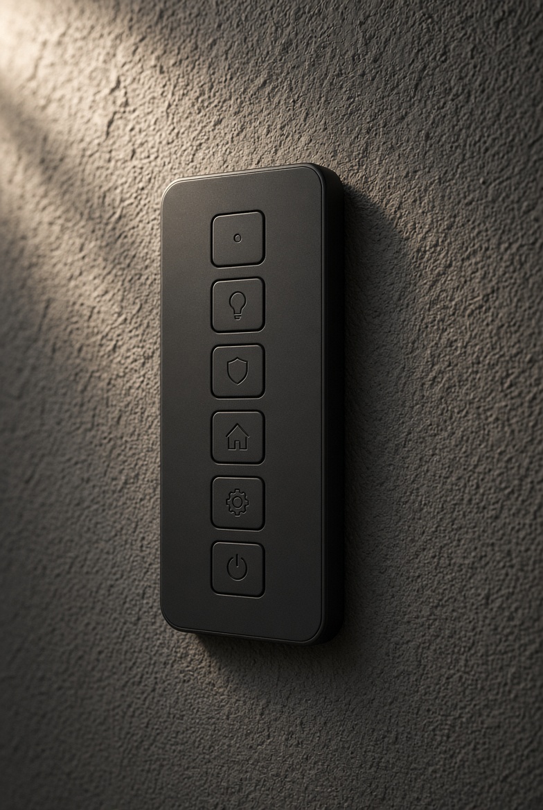 Smart home keypad on plaster